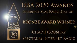 ISSA 2020 Bronze award to Chad J Country